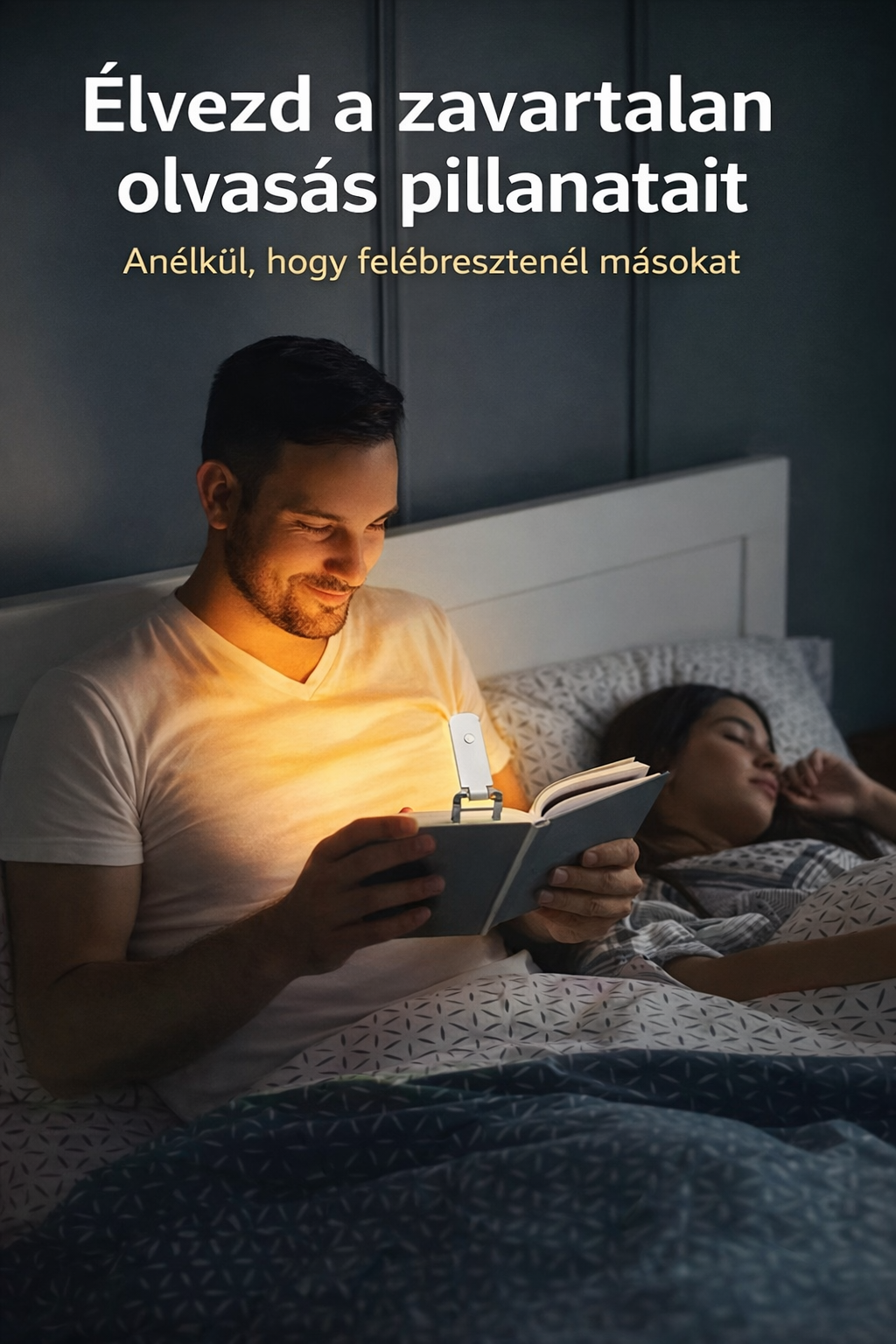 OlvasóFény Mini – Szemkímélő csíptetős olvasólámpa