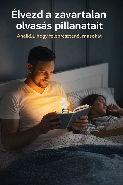 OlvasóFény Mini – Szemkímélő csíptetős olvasólámpa